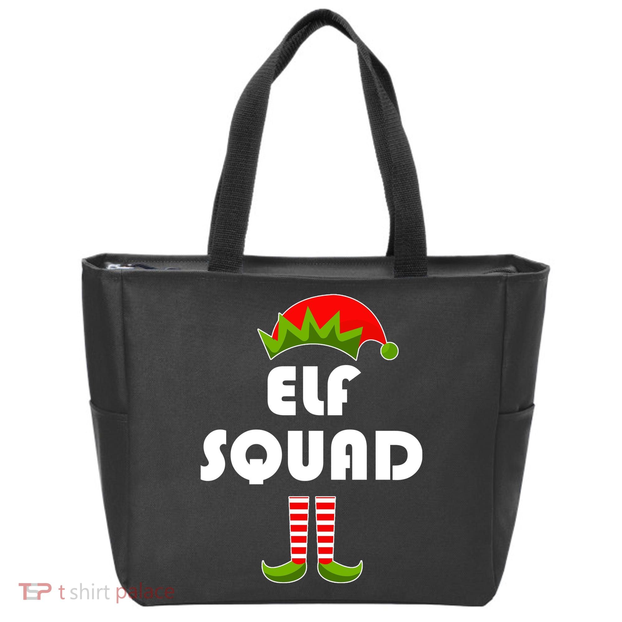 Elf Squad Funny Christmas Elves Tote Bag