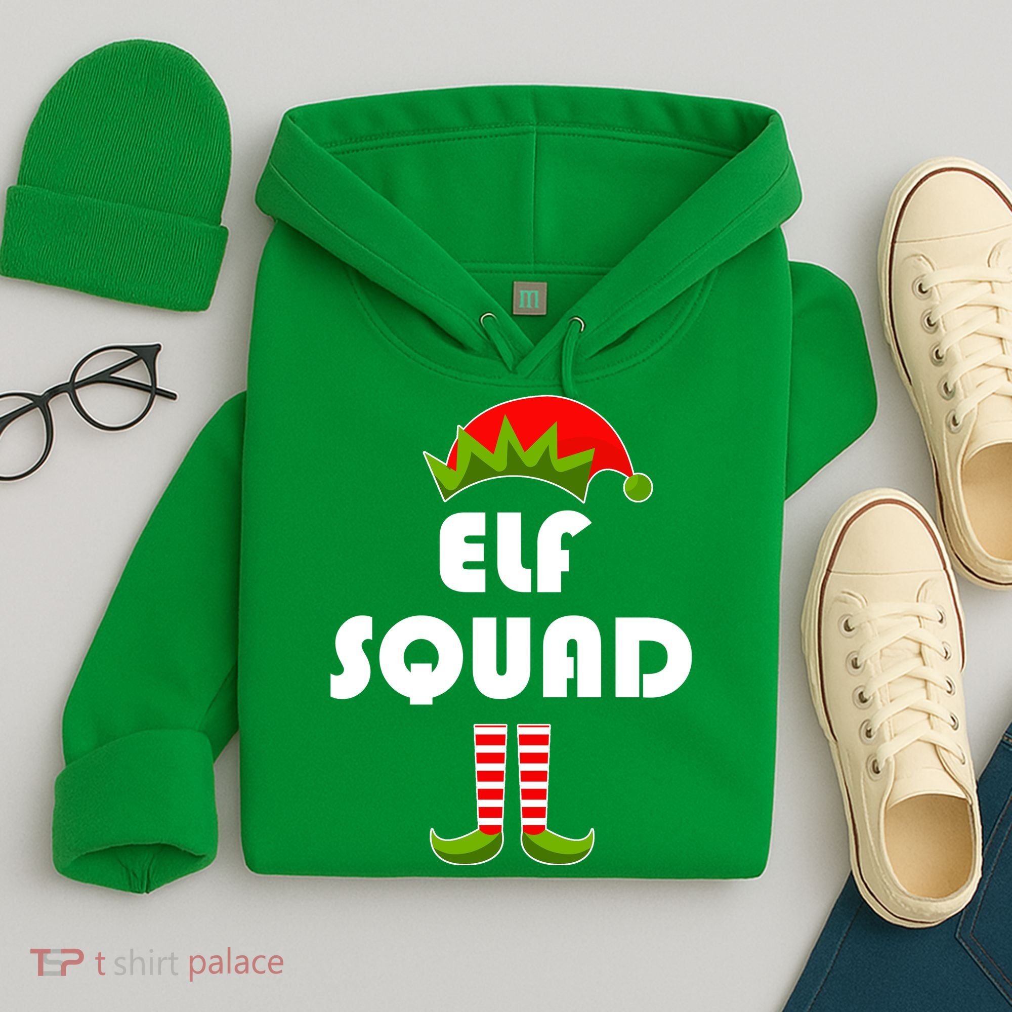 Elf Squad Funny Christmas Elves Hoodie