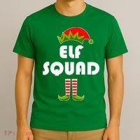 Elf Squad Funny Christmas Elves T-Shirt thumb 3