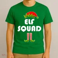 Elf Squad Funny Christmas Elves T-Shirt thumb 3