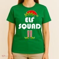Elf Squad Funny Christmas Elves T-Shirt thumb 4