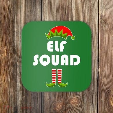Elf Squad Funny Christmas Elves Coaster