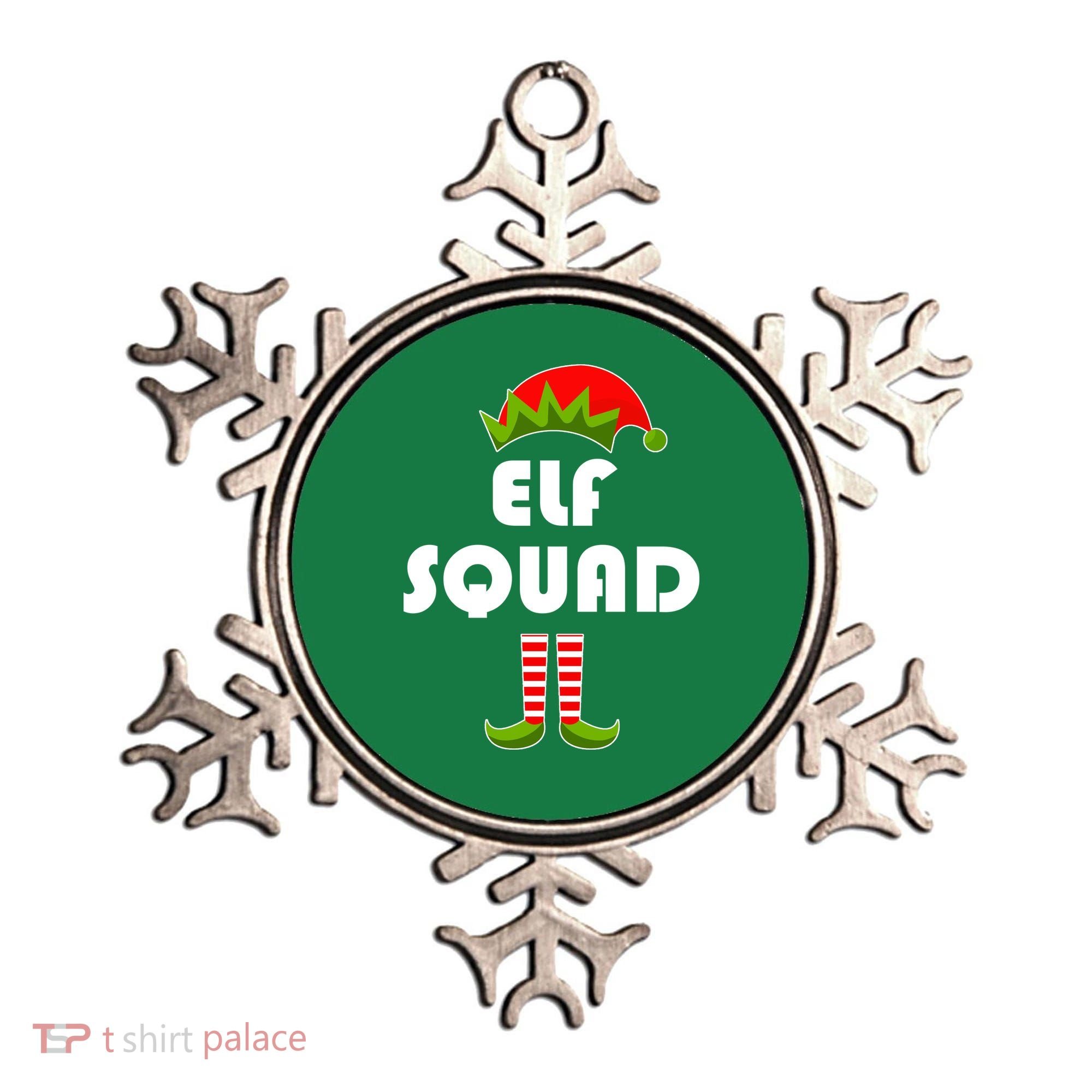 Elf Squad Funny Christmas Elves Ornament