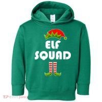 Elf Squad Funny Christmas Elves Toddler Hoodie thumb 0