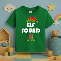 Elf Squad Funny Christmas Elves Toddler T-Shirt thumb 3