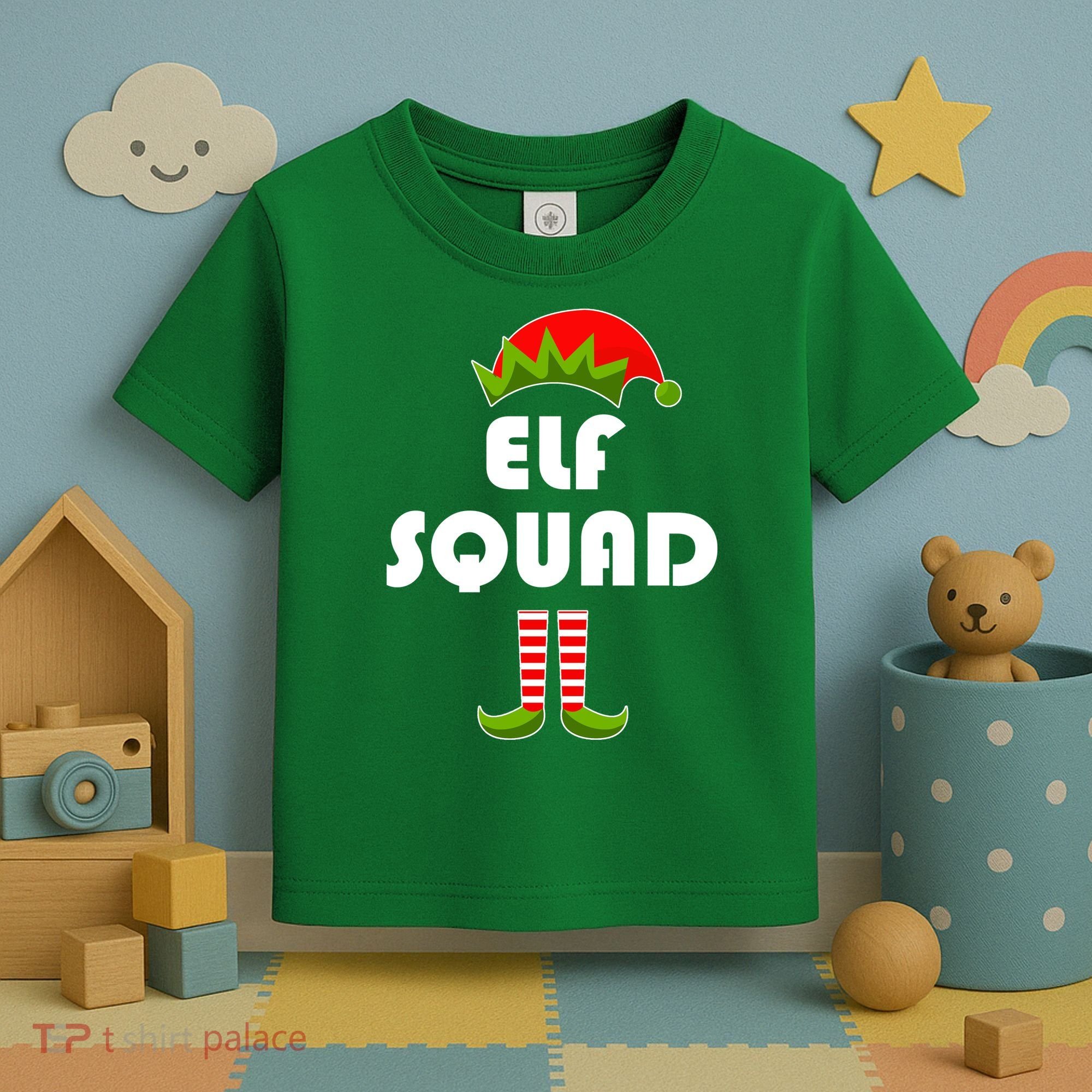 Elf Squad Funny Christmas Elves Toddler T-Shirt