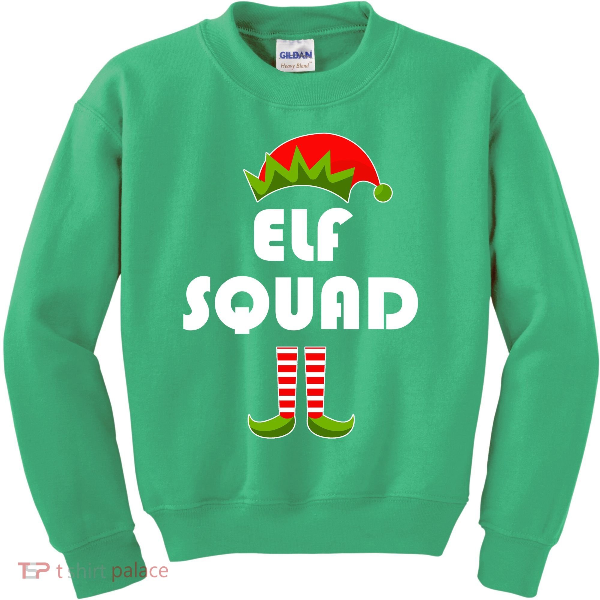 Elf Squad Funny Christmas Elves Kids Sweatshirt