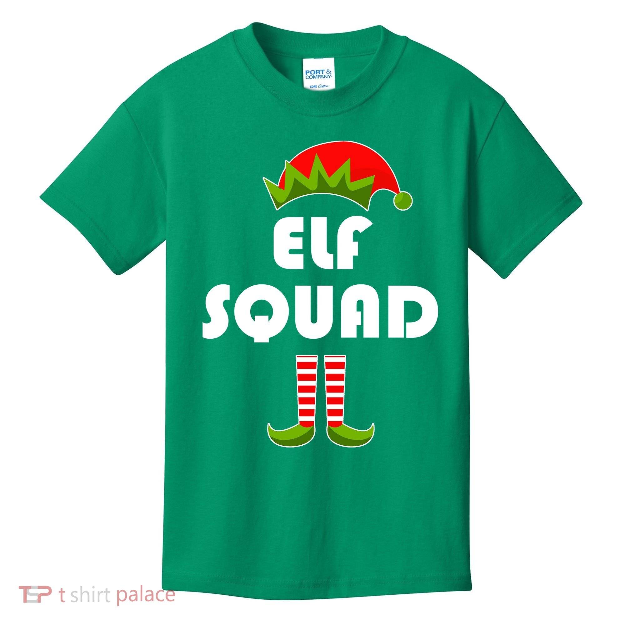 Elf Squad Funny Christmas Elves Kids T-Shirt