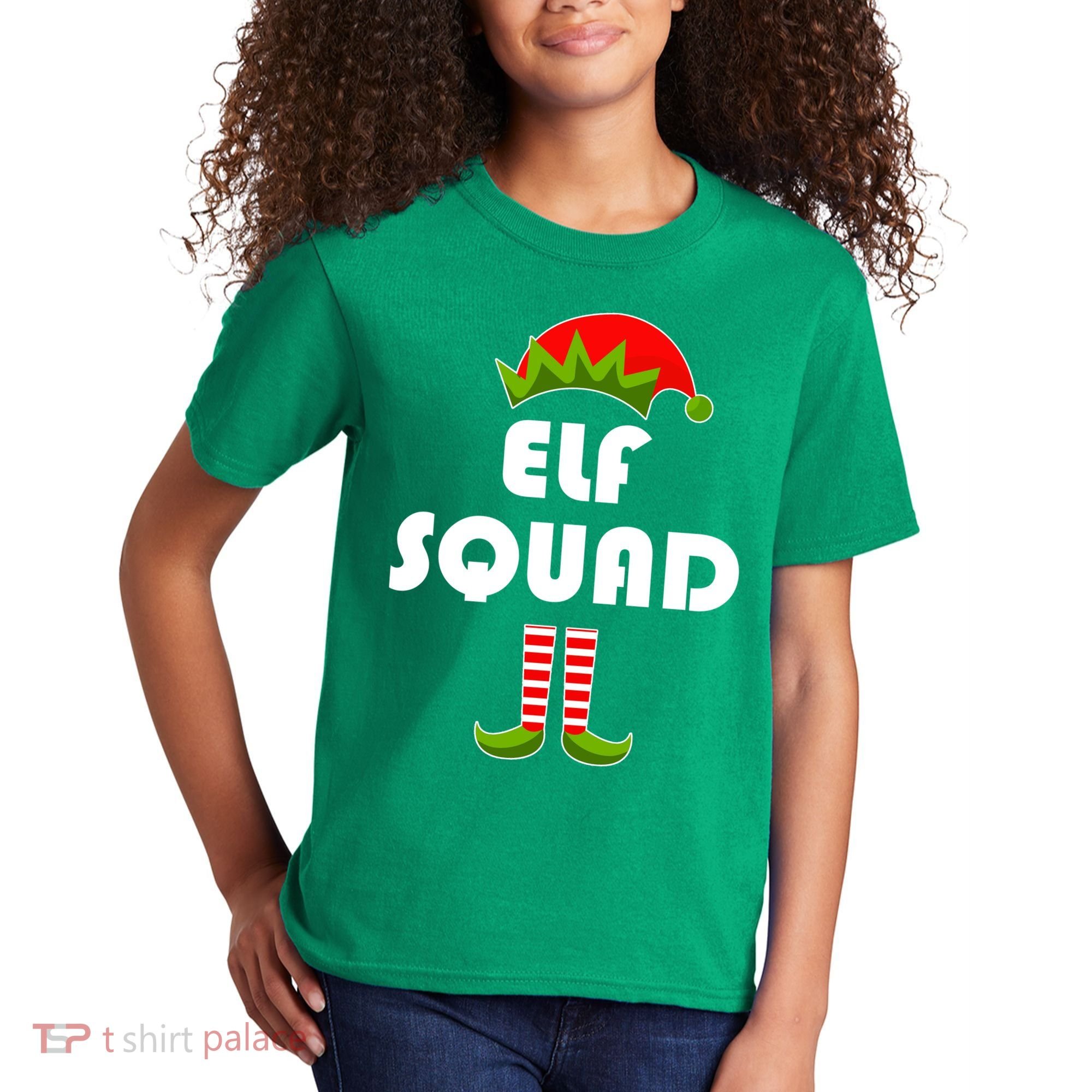 Elf Squad Funny Christmas Elves Kids T-Shirt
