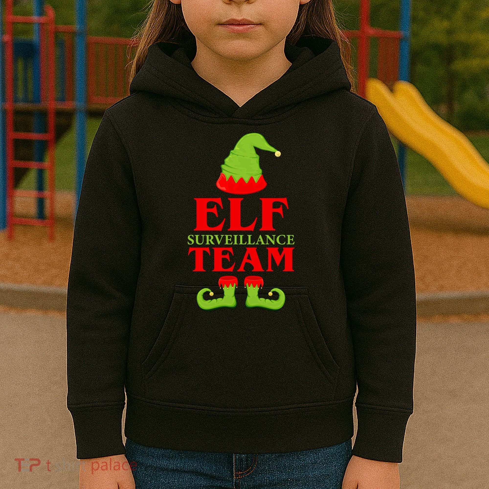 Elf Surveillance Team Kids Hoodie