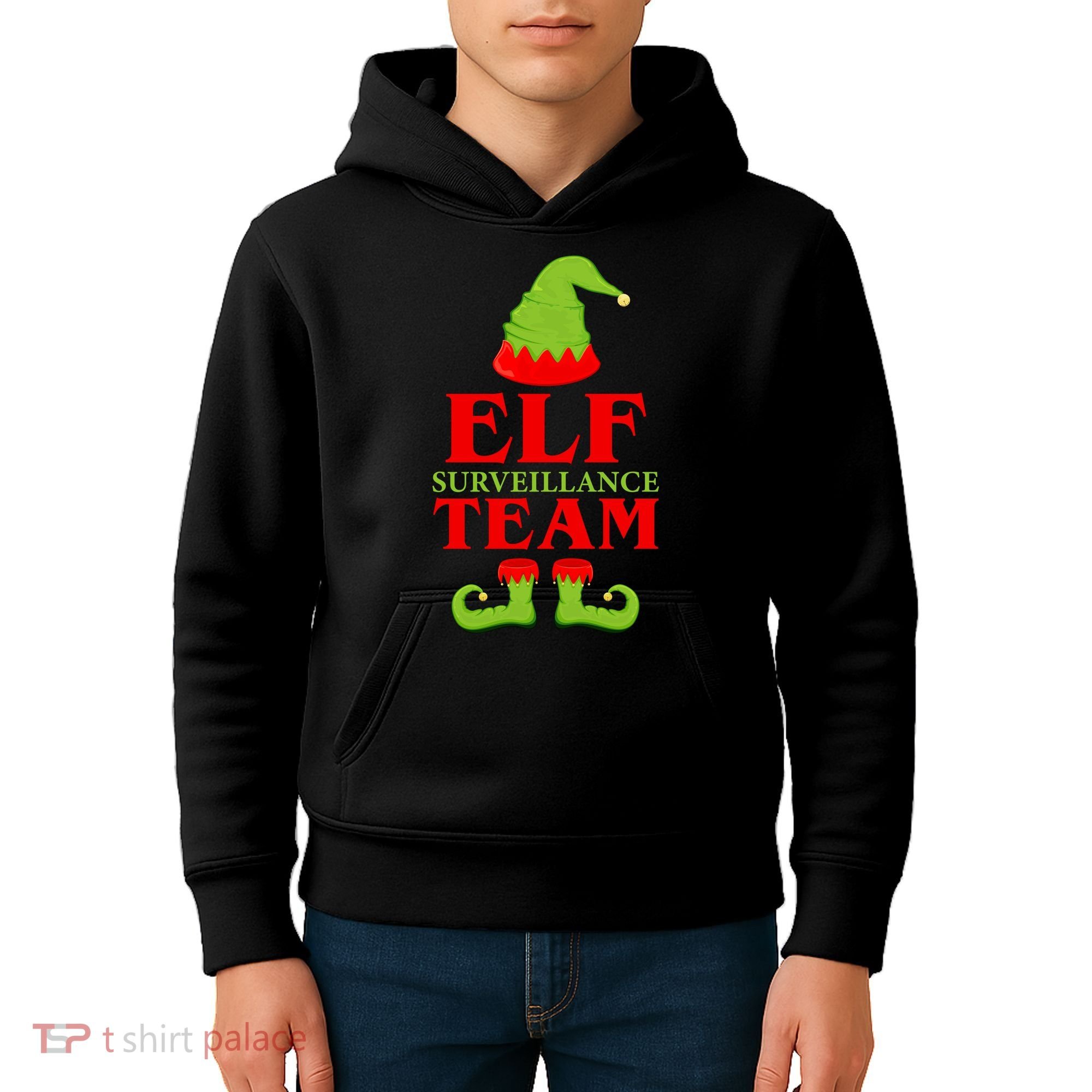 Elf Surveillance Team Kids Hoodie