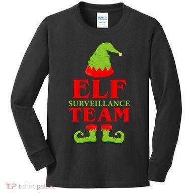 Elf Surveillance Team Kids Long Sleeve Shirt