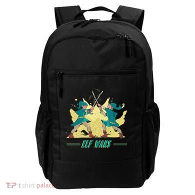 Elf Wars Funny Christmas Backpack