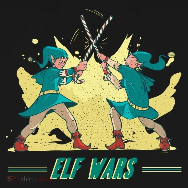 Elf Wars Funny Christmas Bucket Hat