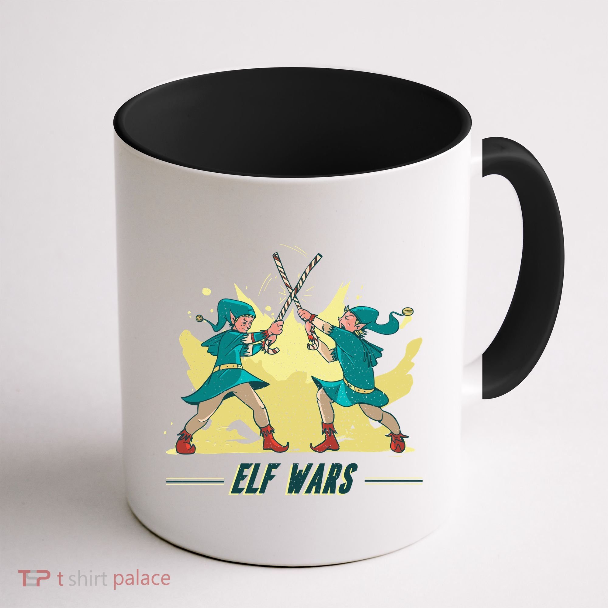 Elf Wars Funny Christmas Coffee Mug