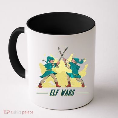 Elf Wars Funny Christmas Coffee Mug