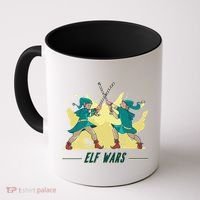Elf Wars Funny Christmas Coffee Mug thumb 0