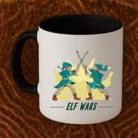 Elf Wars Funny Christmas Coffee Mug thumb 2