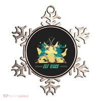 Elf Wars Funny Christmas Ornament thumb 0