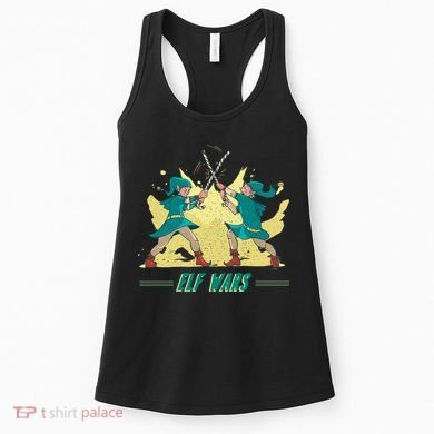 Elf Wars Funny Christmas Women's Tank Top