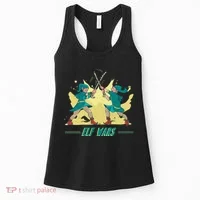 Elf Wars Funny Christmas Women's Tank Top thumb 0