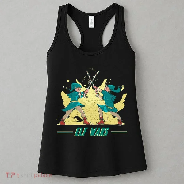 Elf Wars Funny Christmas Women's Tank Top