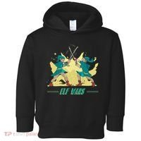 Elf Wars Funny Christmas Toddler Hoodie thumb 0