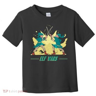Elf Wars Funny Christmas Toddler T-Shirt