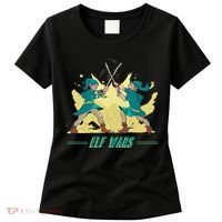 Elf Wars Funny Christmas Women's T-Shirt thumb 0