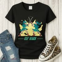 Elf Wars Funny Christmas Women's T-Shirt thumb 3