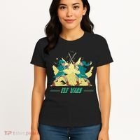 Elf Wars Funny Christmas Women's T-Shirt thumb 4