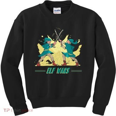 Elf Wars Funny Christmas Kids Sweatshirt