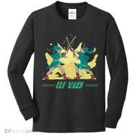 Elf Wars Funny Christmas Kids Long Sleeve Shirt thumb 0