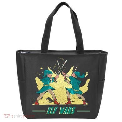 Elf Wars Funny Christmas Tote Bag