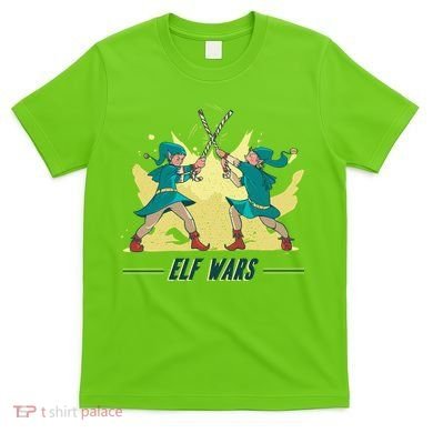 Elf Wars Funny Christmas T-Shirt