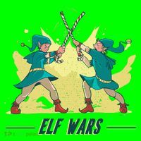 Elf Wars Funny Christmas Coaster thumb 2