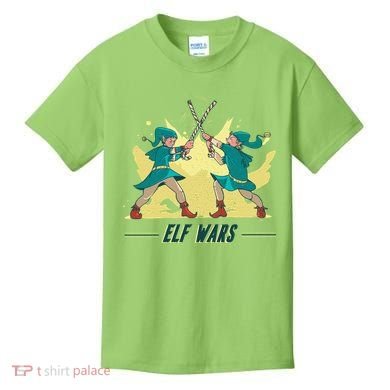 Elf Wars Funny Christmas Kids T-Shirt