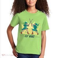 Elf Wars Funny Christmas Kids T-Shirt thumb 2