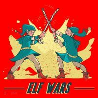 Elf Wars Funny Christmas Santa Hat thumb 1
