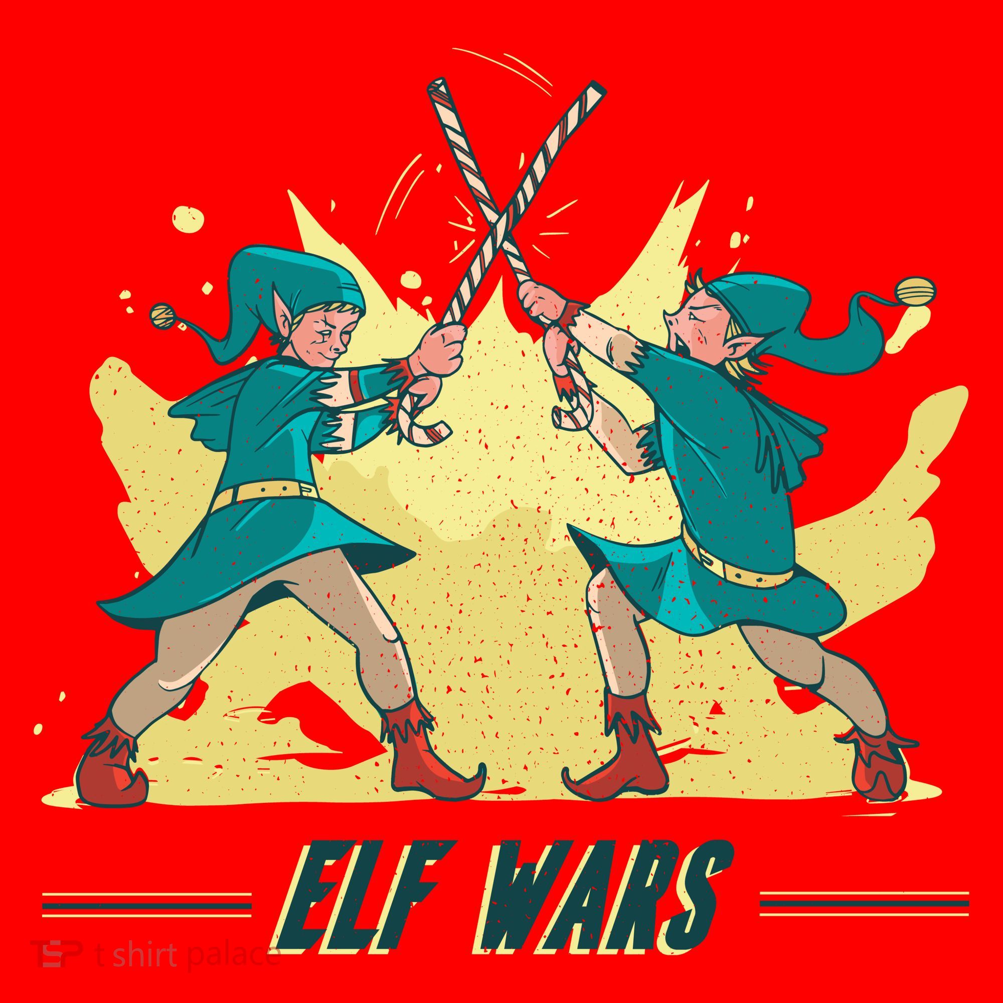 Elf Wars Funny Christmas Santa Hat