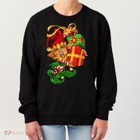 Elf With Stack Of Gifts Women's Sweatshirt thumb 0