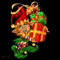 Elf With Stack Of Gifts Backpack thumb 2