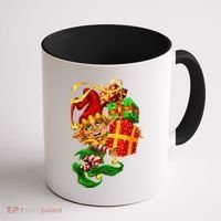 Elf With Stack Of Gifts Coffee Mug thumb 1