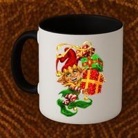 Elf With Stack Of Gifts Coffee Mug thumb 2