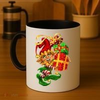 Elf With Stack Of Gifts Coffee Mug thumb 4
