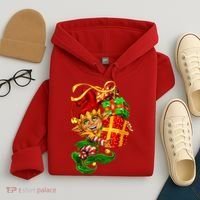 Elf With Stack Of Gifts Hoodie thumb 4