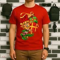 Elf With Stack Of Gifts T-Shirt thumb 6