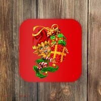 Elf With Stack Of Gifts Coaster thumb 0