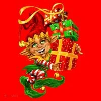 Elf With Stack Of Gifts Coaster thumb 2