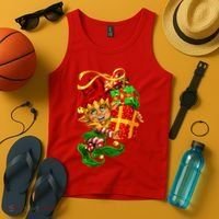 Elf With Stack Of Gifts Tank Top thumb 4